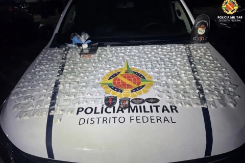 Policia Militar prende suspeito de tráfico e apreende cocaína durante operação no Itapoã