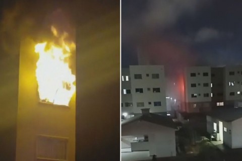 Incêndio atinge apartamento no Itapoã Parque e mobiliza bombeiros